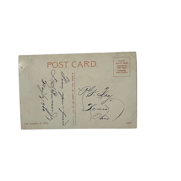 Vtg 1900 Postcard Los Angeles California in 1852 Collage 21 Sites Architecture - Picture 2 of 3